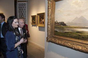 Guests viewing Koerner's The Pyramids