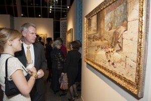 Guests viewing Robertson's Faithful at Prayer