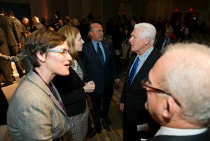 American Gabr Fellows, Christina Fallon and Becca Doten with Congressman Howard Berman and Jim Moran