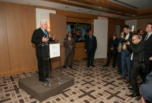 Congressman Jim Moran with Dr James Zogby and Mr Shafik Gabr