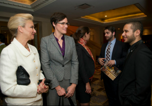 Gehan Gabr, Christina Fallon and Mohammed Mubarak