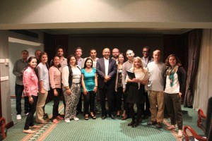 Dr Mamoun Fandi with Fellows after his lecture