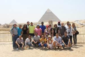 Gabr Fellows with the Pyramids and Sphinx