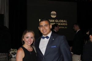 Stephanie Cate and Ahmed El-Assal at the Meridian Award Ceremony