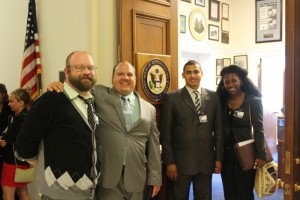 Chase, Jeremiah, Assal and Erika at Congressional meeting