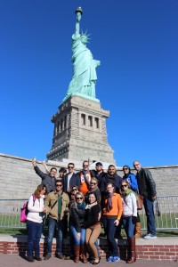 Fellows at their visit to the Statue of Liberty