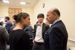 Chairman Gabr with Gabr Fellows Elizabeth Cartier and Kemp Gouldin