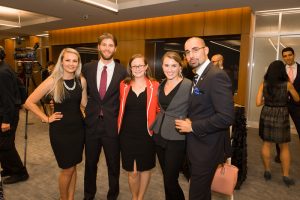 2015 Gabr Fellows Elizabeth Dent, Leah Moschella, and Murray Abeles with 2016 Fellows Thomas Hanna and Abby Wiedenhaefer