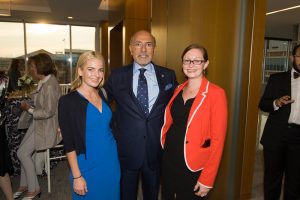 2016 Fellow Kate Chiucchini and 2015 Fellow Lisa Moschella with Mr Shafik Gabr