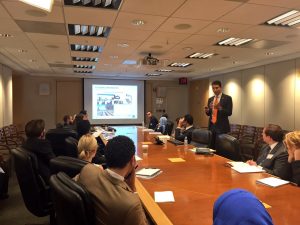 Mohamed Abdel-Kader addresses the Fellows at the Department of Education