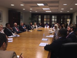 Brigadier General (ret) Tom Cosentino and Congressman Nick Rahall address the Fellows at the Shafik Gabr Foundation