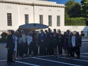 Andrew Miller meets with the Fellows at the White House