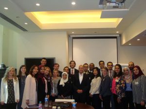 Fellows meet with Mr. Hisham El Khazindar