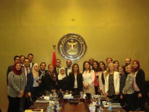 Fellows with H.E. Sahar Nasr