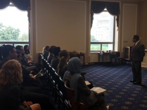 Congressman Keith Ellison meets with the Fellows on Capitol Hill