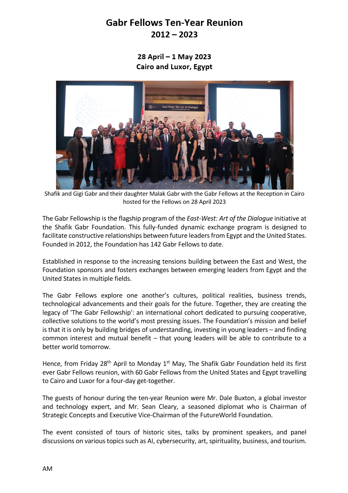 Gabr Fellows Ten-Year Reunion – May 2022