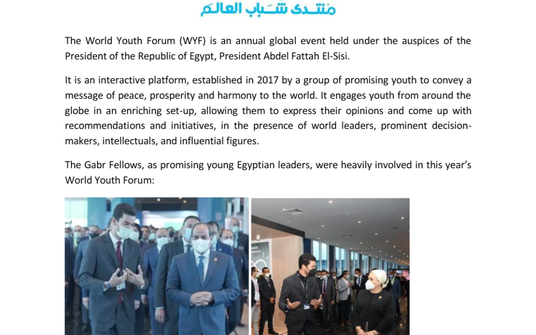 Gabr Fellows at the World Youth Forum