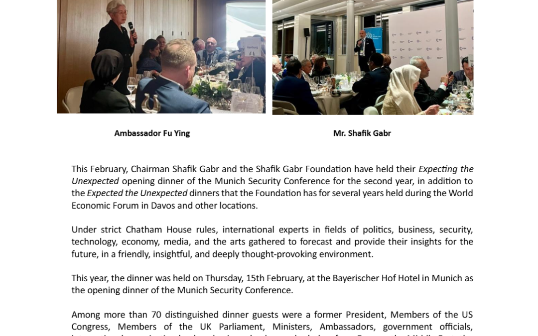 Expecting the Unexpected: 2024 and Beyond at the Munich Security Conference