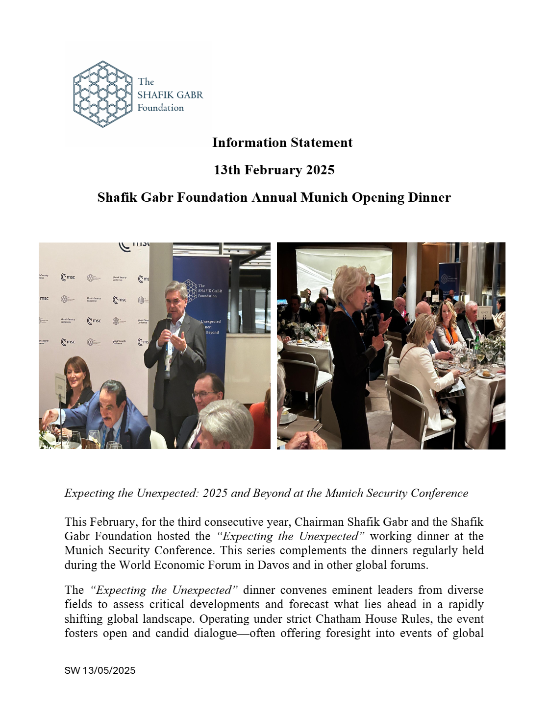 Information Statement 13th February 2025